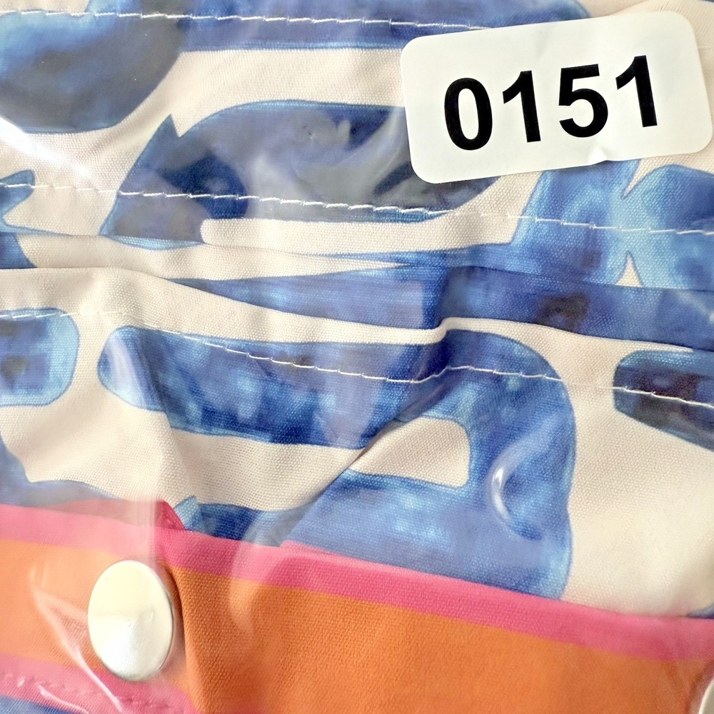 NWOT Geometric Women's Dress Large Mixed Print Blue Colorful Snap Buttons Ruffle - Picture 7 of 7